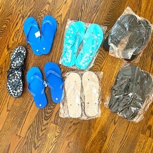 Lot of new thing flip flops